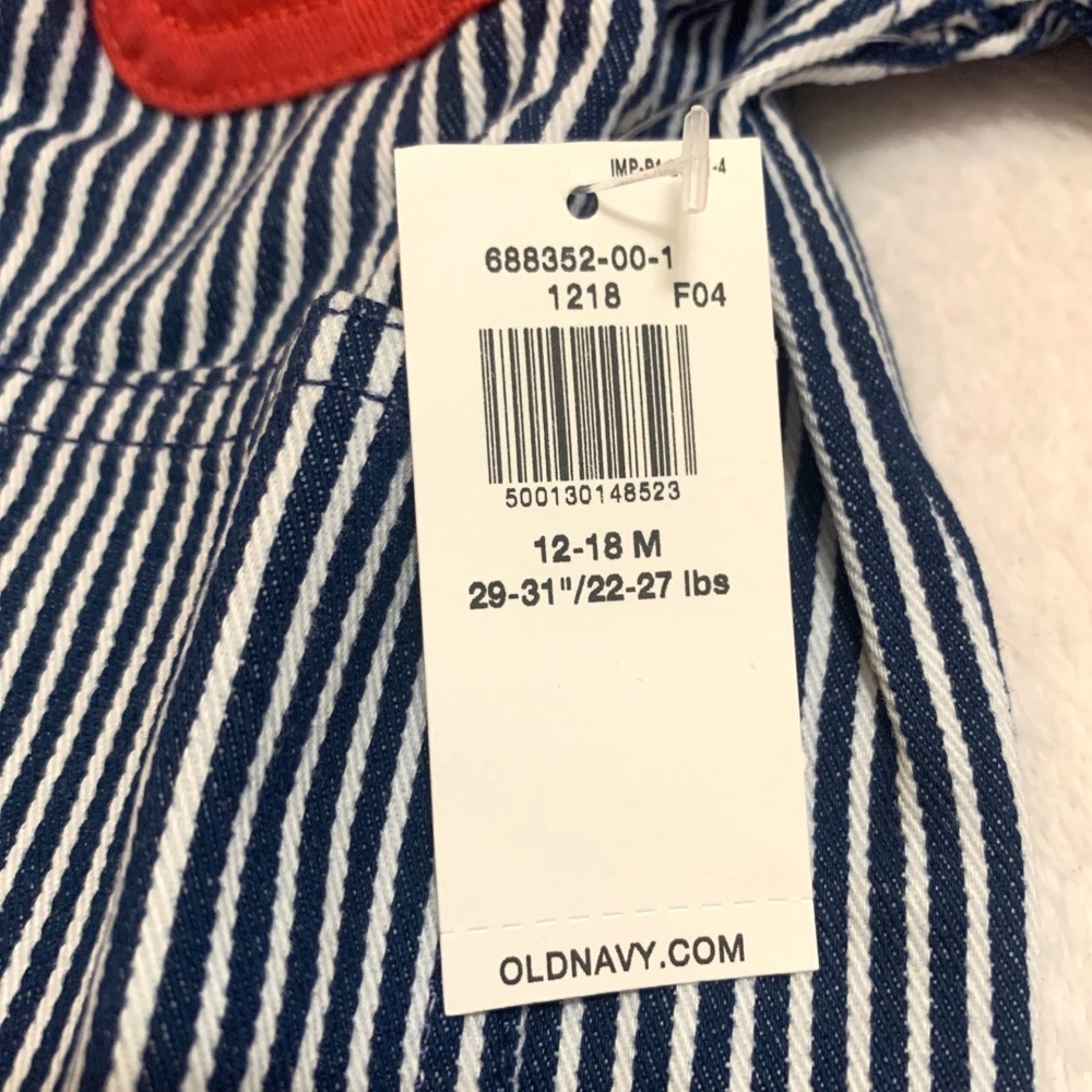 Railroad Stripe Twill Snap Jacket Baby Loose Collared Ice Cream Pocket NWT - Picture 10 of 14